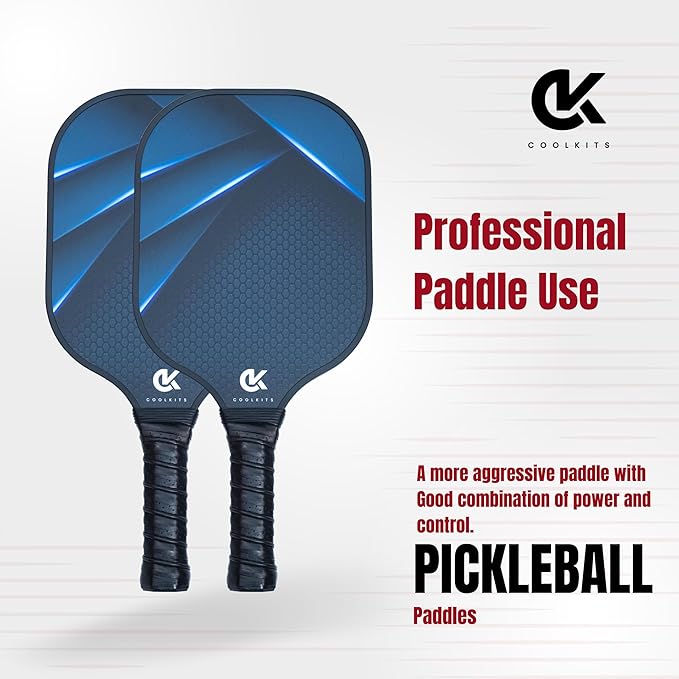 Pickleball Paddles, USAPA Approved with Graphite Honeycomb Face, Strong Grip – Includes 4 Pickle Balls, 1 Table Tennis Bag & Towel for Men & Women.