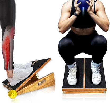 BAM Slant Board for Calf Stretching, Squats & Physical Therapy | Adjustable Calf Stretcher Board for Plantar Fasciitis Relief, Achilles & Injury Recovery | Professional Wide Incline Board