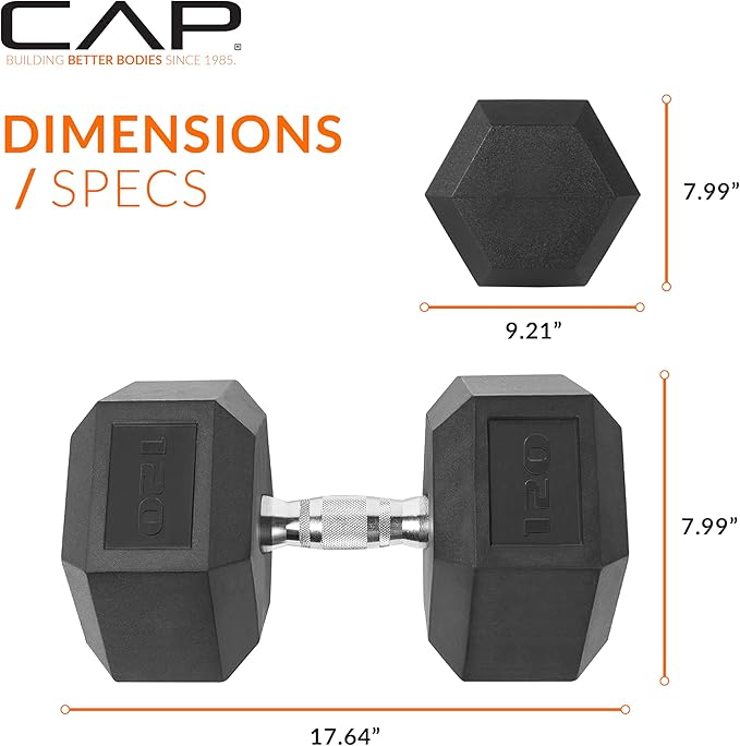 CAP Barbell Coated Hex Dumbbell Weight