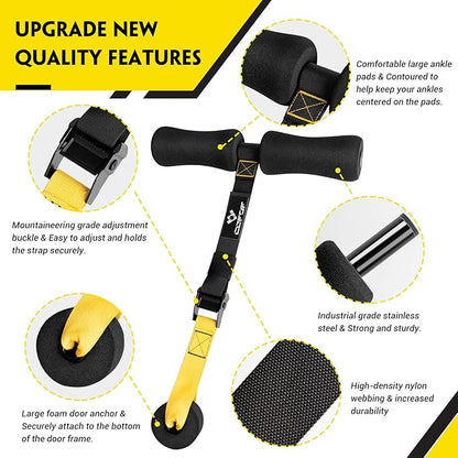 Nordic Hamstring Curl Strap, Nordic Curl Strap Holds 420 Pounds Great for Hamstring Curls, Sit-ups, Spanish Squats, Ab Workout, 5 Second Setup Nordic Curl Strap Home Fitness Equipment