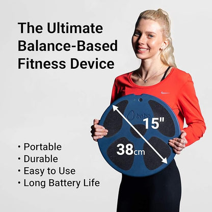 BoBo Core Trainer Balance Board, Whole Family Fitness Device With Free Connected Game & Exercises App. Professional 15" Wood Board With Built-in Bluetooth Motion Sensor. For Kids, Adults & Athletes.