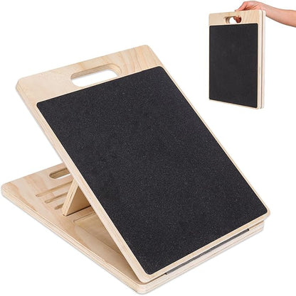 Portable Slant Board for Calf Stretching Squats Calf Stretcher Physical Therapy Equipment Adjustable Wooden Incline Board