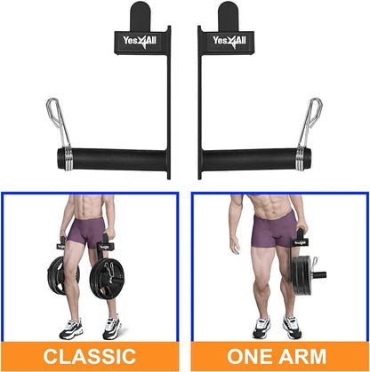 Yes4All Farmers Walk Handles for Grip Strength & Body Building Workouts - Support up to 330LBS (Pair)