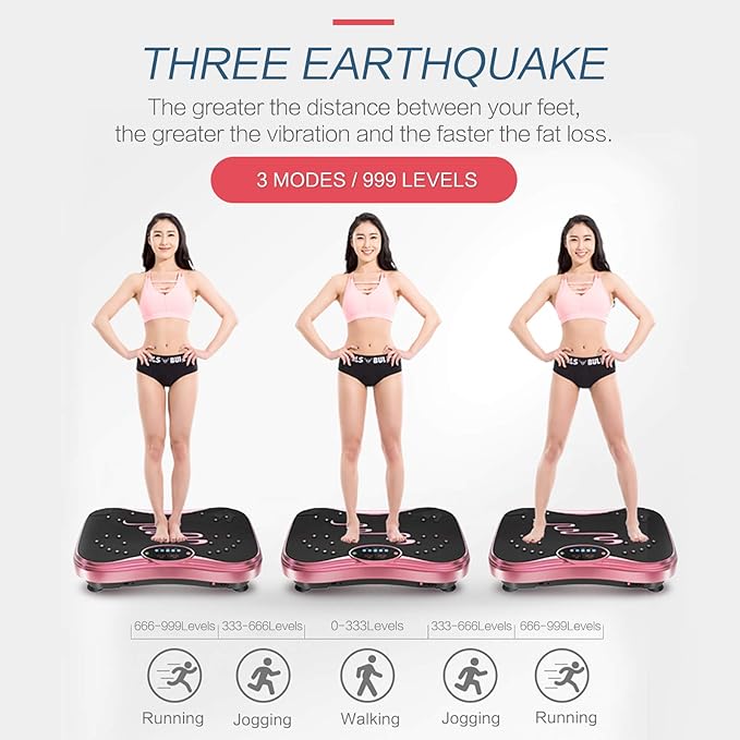 Vibration Plate Exercise Machine Whole Body Workout Vibration 999 Levels