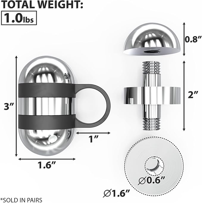 Synergee Cardio Hand Weights. Steel Hand Weights Dumbbell 1lb, 1.5lb 1.5lb and 2lb Sets