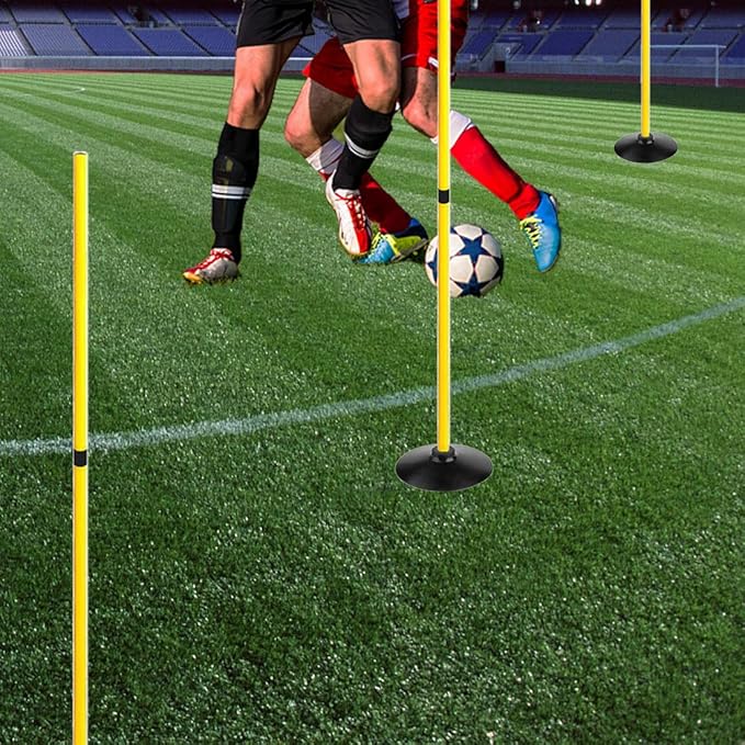 TNZMART 4.9FT Training Agility Poles Detachable Soccer Training