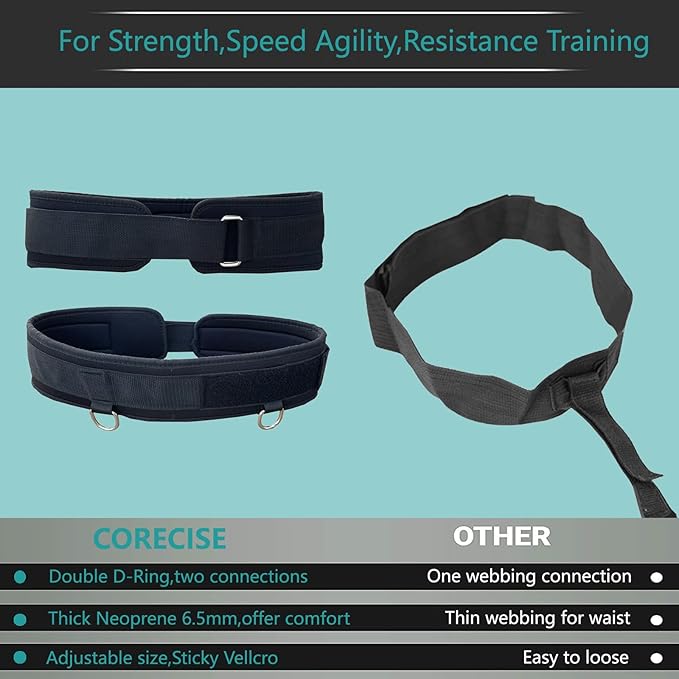 Weighted Training Waist Belt for Pulling Sled and Tires,Weight Sled Pulling Strap,Sled Trainer Pull Leash of Sled Harness,Pulley Strap for Strength Speed Agility Training