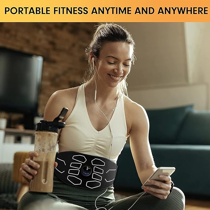 MarCoolTrip MZ ABS Stimulator, Ab Machine, Abdominal Toning Belt Muscle Toner Fitness Training Gear Ab Trainer Equipment for Home MZ-7