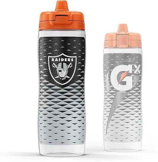 Gatorade Gx NFL Non-Slip Squeeze Bottles, 30 fl oz, Gx Hydration System