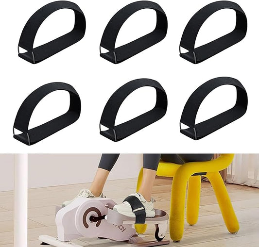 Elliptical Machine Pedals Straps Trainer Straps Leg Adjustable Pedal Straps Suitable for Ellipse Leg Exerciser Home Office Sports Accessories 6 PCS