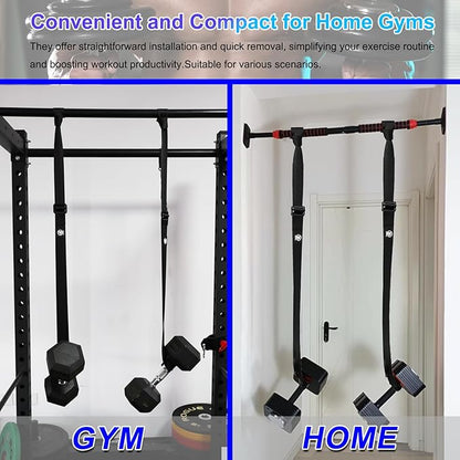 Dumbbell Spotter Straps Barbell Rack Attachment for Chest