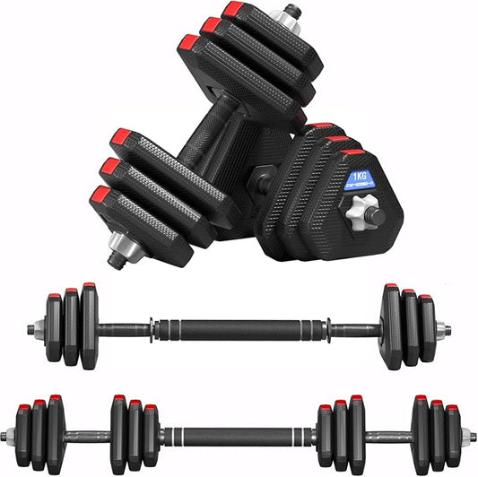 Adjustable Weight Dumbbell Set 22LB/44LB/66LB Free 3 in 1 Dumbbells