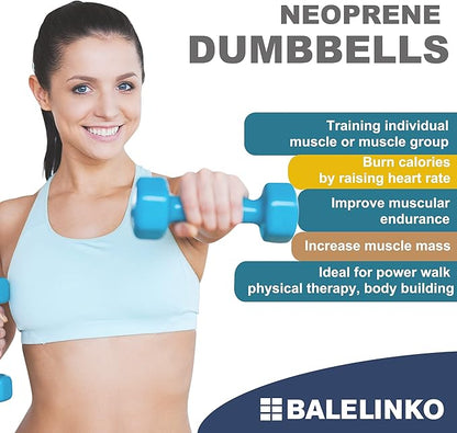 Balelinko Home Gym Equipment Workouts Strength Training Weight Loss Pilates Weights Yoga Sets Weights for Women, Men, Seniors and Youth