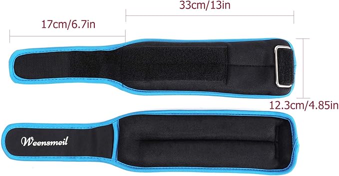 Ankle Weights 1 Pair 1 2 3 4 5 6 10 12 LBS Wrist Weights Arm Weights Leg Weights for Women Men Kids with Adjustable Strap, Strength Training Ankle Weights Set for Running Gym Fitness Workout Walking Jogging