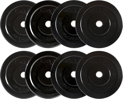 CAP Barbell 2-Inch Olympic Bumper Plate Weight Set | 100-370 lbs | Multiple Options