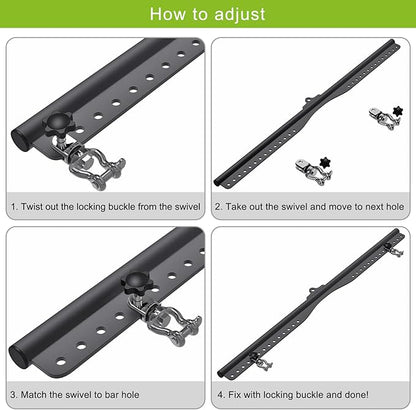 SELEWARE LAT Pull Down Bar Cable Machine Attachment 18"/28"/38" Multi-Grip