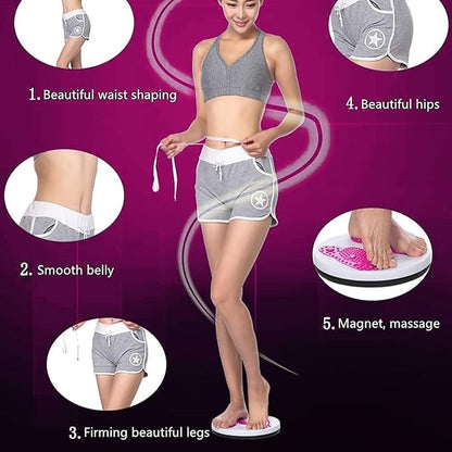 Ab Twist Waist Disc Board,Adjustable Waist Trainer Twisting Disc with Handles,Waist Slimming Balance Rotating Disc with Massage Foot Sole for Slimming Waist Arms Hips and Thighs