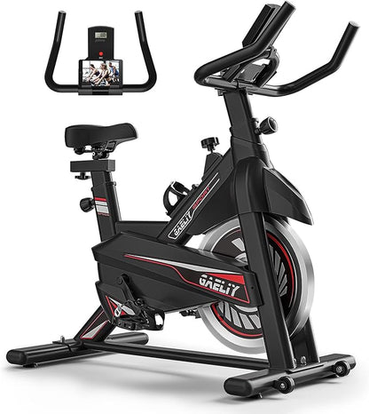 Exercise Bike-Indoor Stationary Bike for Home Gym,Workout Bike With Belt Drive,Cycling Bike With Digital Display & Comfortable Seat Cushion