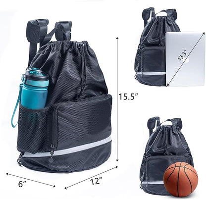 Swim Bag Beach Backpack Sports Drawstring Backpack - Gym Bag - Kids Swim Backpack Mens Beach Bag, Workout Bag