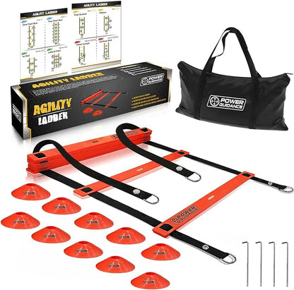 POWER GUIDANCE Agility Ladder (20 Feet) with Cones