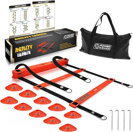 POWER GUIDANCE Agility Ladder (20 Feet) with Cones