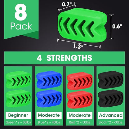 CXYARY 2024 Upgraded Model 8PCS Jaw Exerciser for Men & Women, 4 Resistance Levels, Silicone Jawline Exerciser, Jaw Trainer Strengthener, Jawline Shaper(U.S. Patent in Application Process)