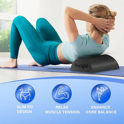 Yes4All Soft-Density Half PE 12/18/ 24/36 inch Foam Rollers for Muscle Massage, Yoga Core Exercise & Physical Therapy