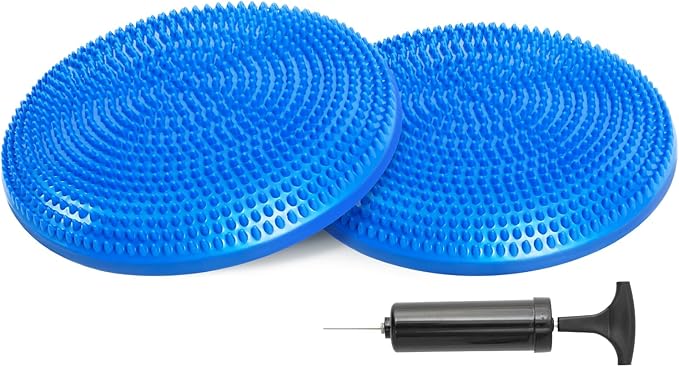 Primasole Balance Disc with Air Pump Wobble Cushion for Stability Workout 2 PCS