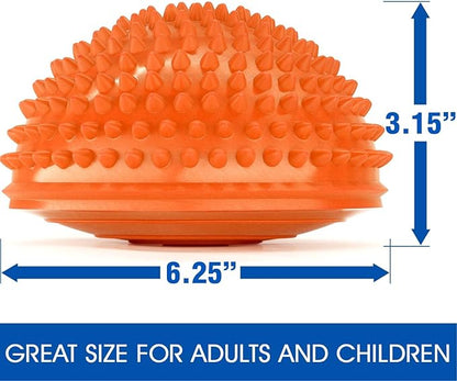 Yes4All Hedgehog Balance Pods for Exercise, Core Body Balancing, Balance Pods for Kids & Adults with Hand Pump - Set of 6