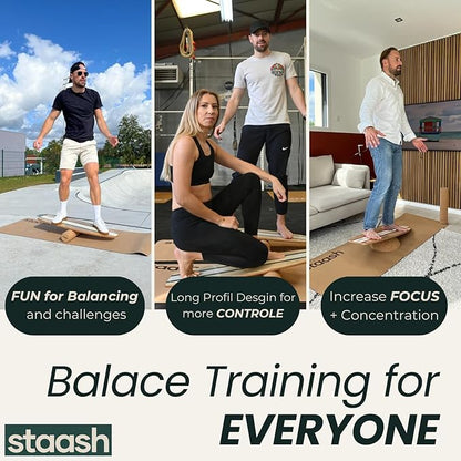 STAASH® Balance board trainer - incl. full accessories - Mate + FREE Videos Training Program