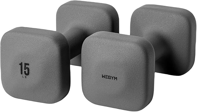 SafeGrip Dumbbells with Anti-Slip, Thick Handles and Flat, Sturdy Sides for Secure Workouts at Home, for Weightlifting, and Personal Training