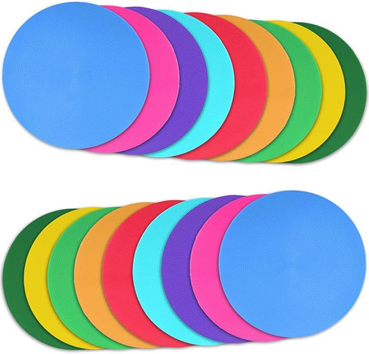 Vhxorrz Spot Markers 18 Pcs 9 Inch 10 Inch Non Slip Rubber Agility Markers for Football, Basketball Training Markers,School Activities, Exercise Drills