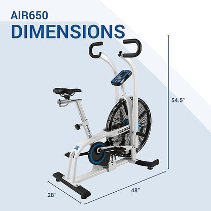 XTERRA Fitness Dual Action, Heavy Duty Air Bike, Ergonomic Design, Adjustable Padded Seat, Unlimited Levels of Resistance, Dual Action Handlebars