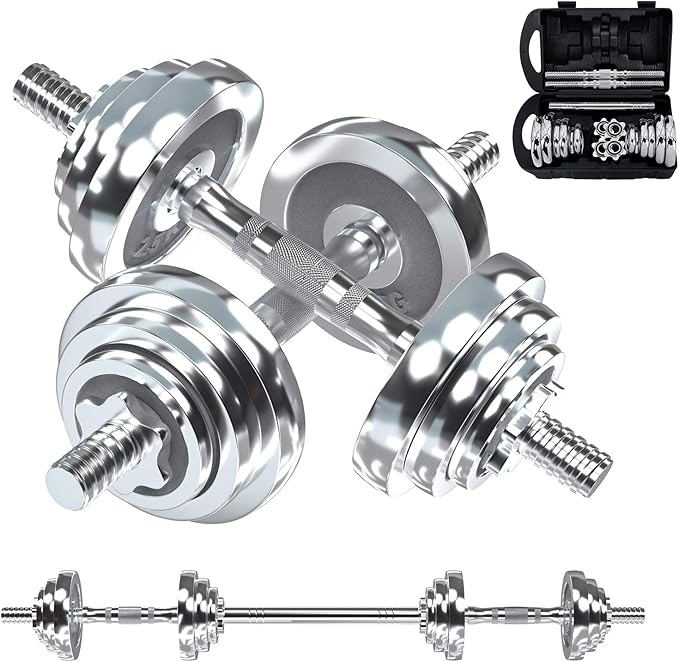 VIVITORY Fitness Dumbbells Set 44/66Lbs, with