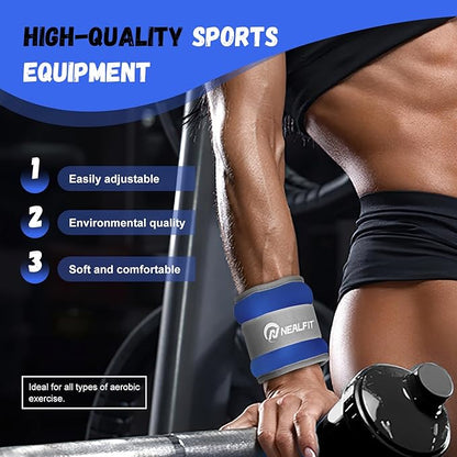 Ankle Weights for Men Women Kids, Leg Arm Wrist Weights with Adjustable Strap for Running, Gymnastics, Aerobics,Gym, Fitness