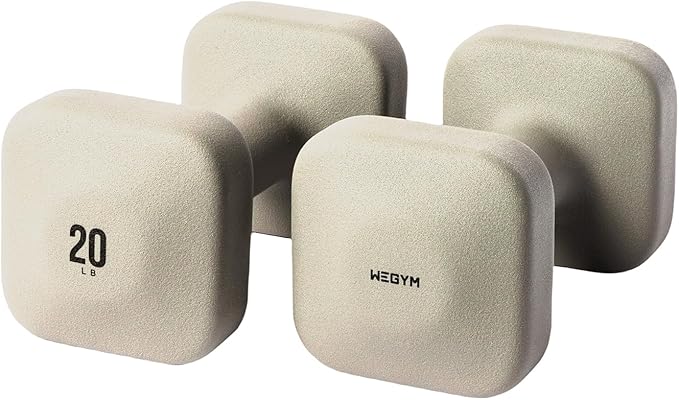 SafeGrip Dumbbells with Anti-Slip, Thick Handles and Flat, Sturdy Sides for Secure Workouts at Home, for Weightlifting, and Personal Training