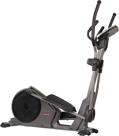 Sunny Health & Fitness Programmable 16 Electro-Magnetic Elliptical Cross Trainer Exercise Machine, Full-Body Cardio Equipment w/ 24 Pre-Built Workouts, 330LB Capacity,Optional Bluetooth w/SunnyFit App