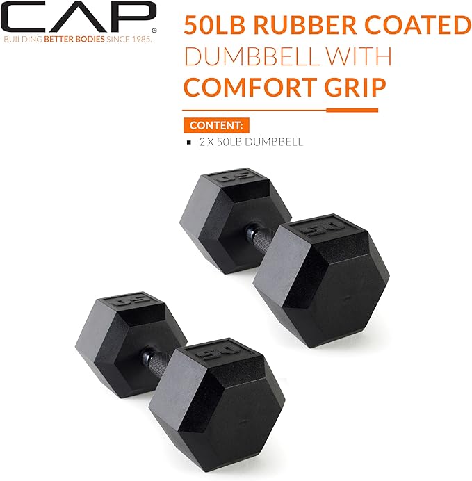 CAP Barbell Coated Dumbbell Weight Pairs | Multiple Options