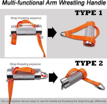 Arm Wrestling Exercise Handle Φ3in Thick Wrist Rolling Grip Wrist and Forearm Exerciser Multi Spinner Workout Handle