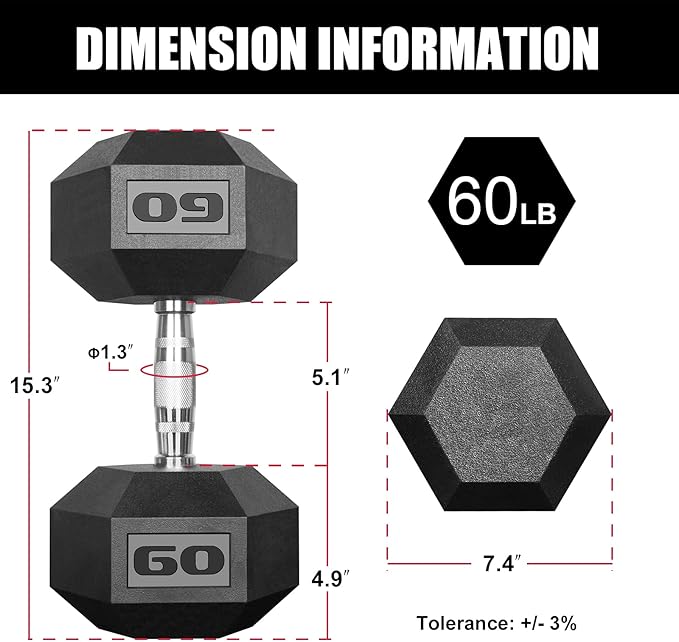 LIONSCOOL Odorless PVC Encased Hex Dumbbells