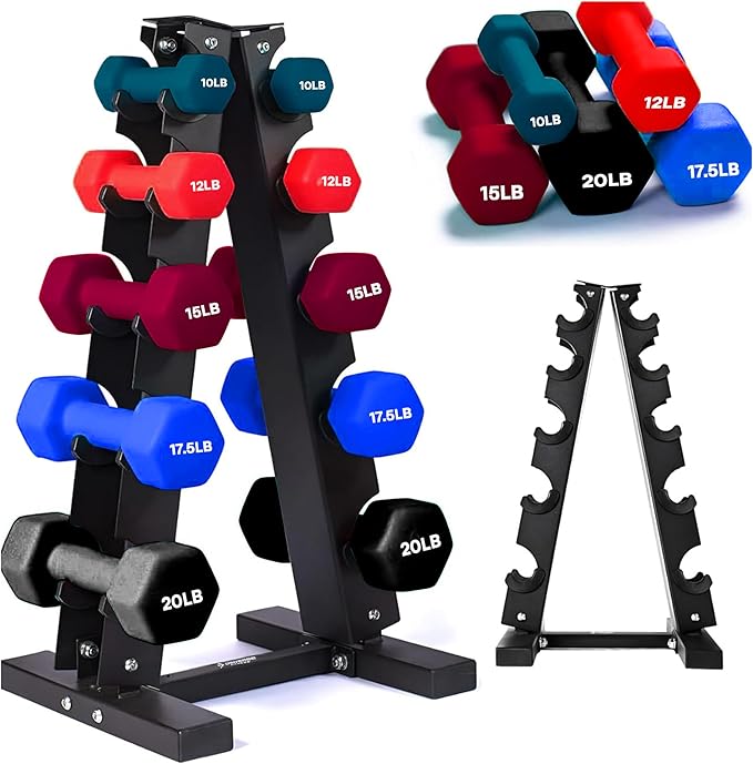 A-Frame Dumbbell Weight Rack storage Rack, Steel Dumbbell Holder, Dumbbell Stand & Weight Racks for Home Gym, (Rack ONLY)