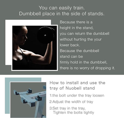 BodyTech x NUOBELL Collaboration Product, Adjustable Dumbbell Rack and Stand.Dumbell Rack for Nuobell Dumbbells only