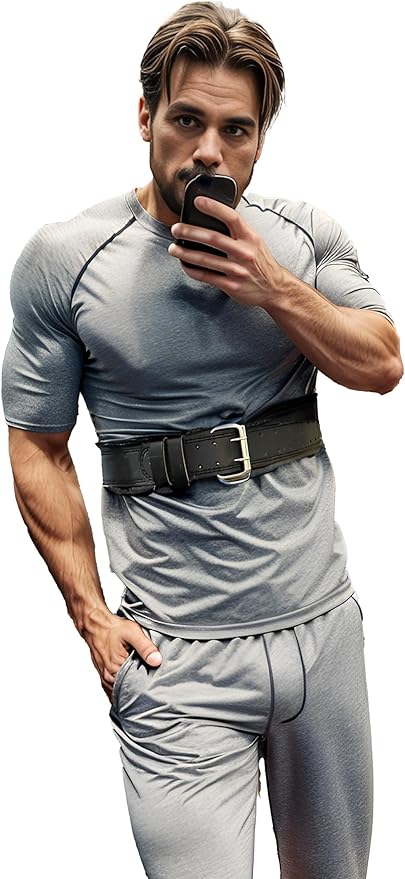 Weight Lifting Belt, Leather Lifting Belt for Woman with Adjustable Buckle, Support For Squat, Exercise, Deadlift, Powerlifting Workout, Strength Training & Cross Training Lumbar Back for Men and Women