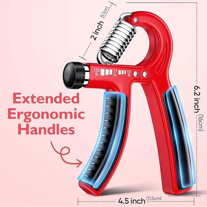 FitBeast Grip Strengthener Forearm Strengthener, Adjustable Hand Grip Strengthener for Strength Training & Rehabilitation, 10-132 lbs Resistance, Ideal for Athletes and Physical Therapy (1 Piece)