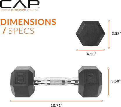 CAP Barbell Coated Dumbbell Set | 50lbs, 100lbs, 150lbs | Multiple Options