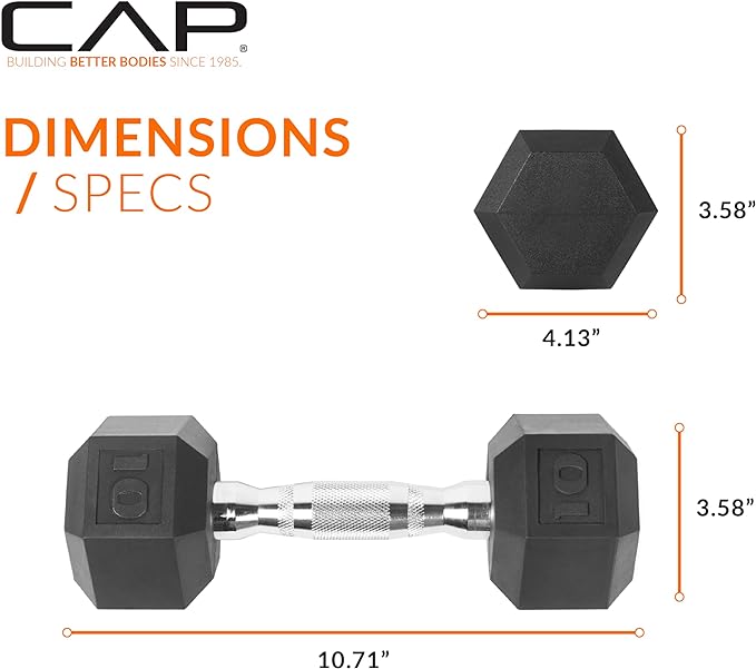 CAP Barbell Coated Hex Dumbbell Weight