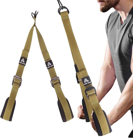 Tricep Rope Cable Attachment Adustable Length (24-54 Inch) ,Ideal Alternative for 27 36 48 Inch Long Tricep Ropes, Greater Range of Motion,Pull Down Rope Extension Straps Cable Crossover Accessories