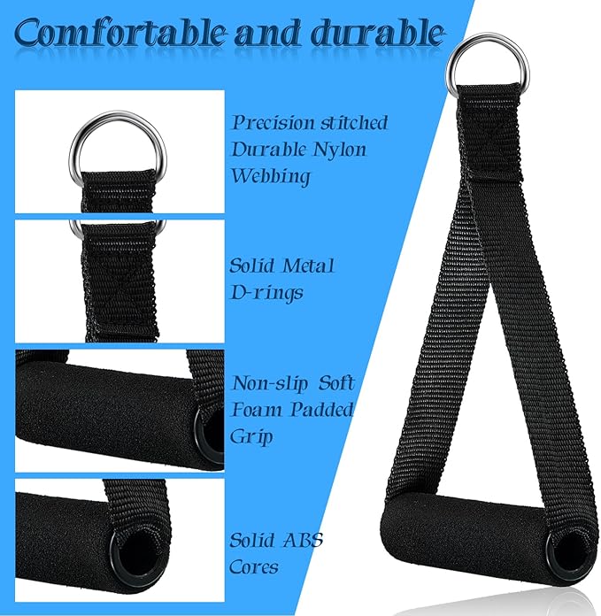 Resistance Band Handles Exercise Band Handles Replacement Fitness Strap Cable Machine Attachment Grips Pull Handles Resistance Bands for Resistance Training