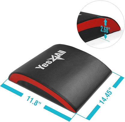 Yes4All Ab Mat Tailbone & No Tailbone, Foldable Abdominal Exercise Sit Up Support Pad for Core Training and Lower Back