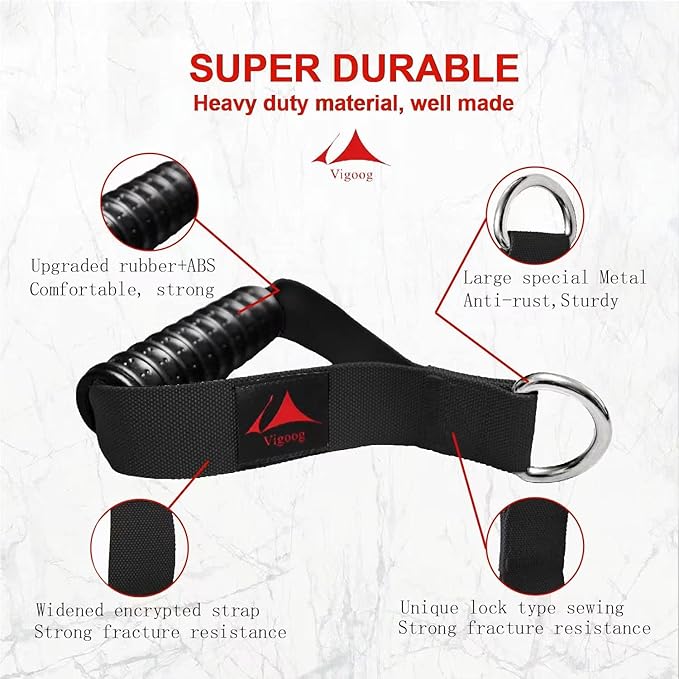 Heavy Duty Gym Workout Handles Attachment for Cable Machine